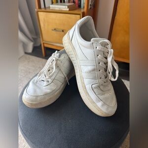 Gola Solid Womens White Grandslam Leather Lace Up Sneakers, Size 8